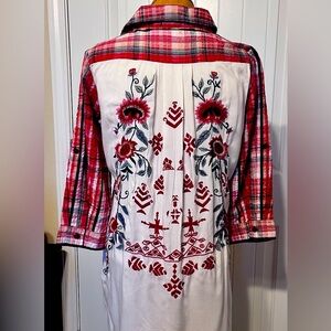 Red Plaid Teddy Shirt from Kylo Sol. Sz Small